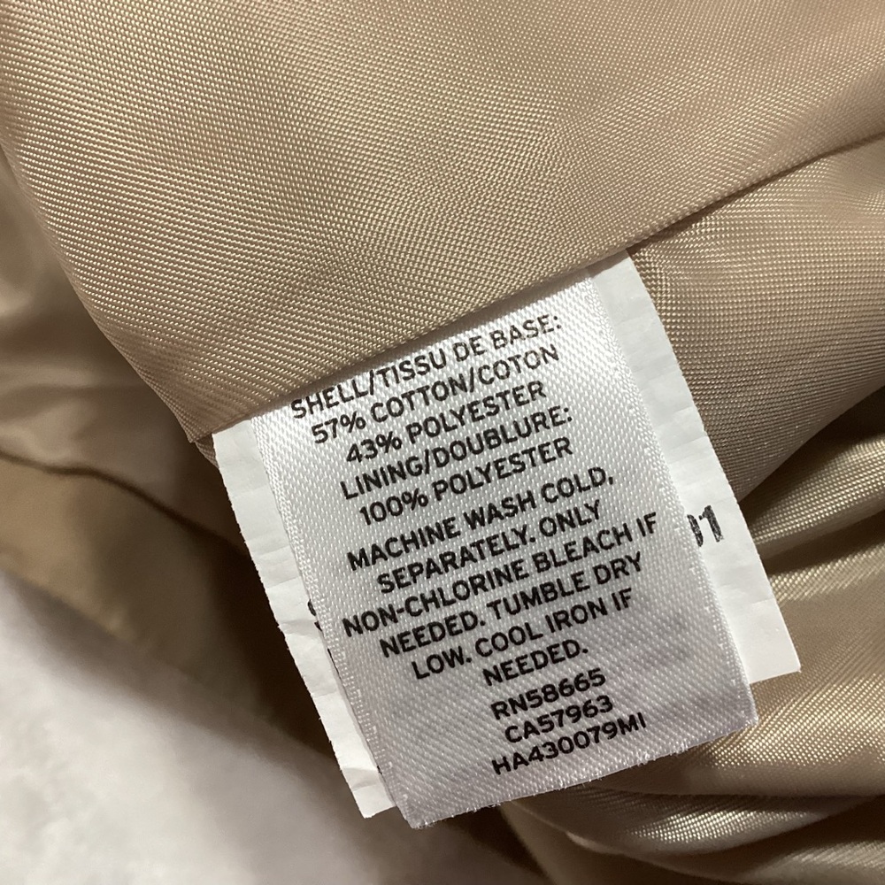 Halogen Double-Breasted Trench Coat M Tan Removable Hood Normcore Transitional - Picture 7 of 7